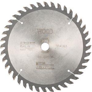 Disc (panza) pentru ferastrau circular, 184x16x2.6 mm, 40 dinti, pentru lemn, Dewalt Extreme DT4063-QZ