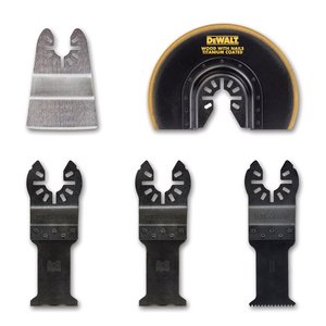 Set 5 lame (panze) pentru masini multifunctionale (fierastraie electrice), taieri in lemn, PVC, rigips, Dewalt tip DT20715-QZ