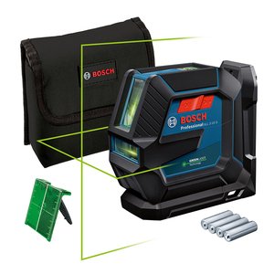 Nivela laser cu linii Bosch, tip GLL 2-15 G cu suport LB10