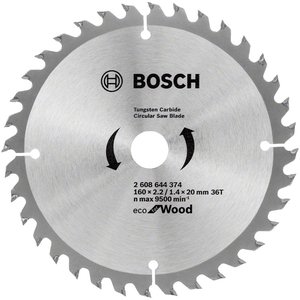 Disc placat pentru circular, 160 x 20 mm, 36 dinti, Eco for Wood