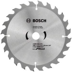 Disc placat pentru circular, 190 x 20 mm, 24 dinti, Eco for Wood