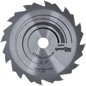 Disc pentru circular, 160 x 20 mm, 12 dinti, Speedline Wood