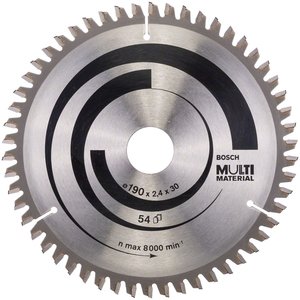 Disc pentru circular, 190 x 30 mm, 54 dinti, Multi Material