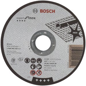 Disc taiere inox, drept, tip Expert for Inox, 125x22.2x1.6 mm