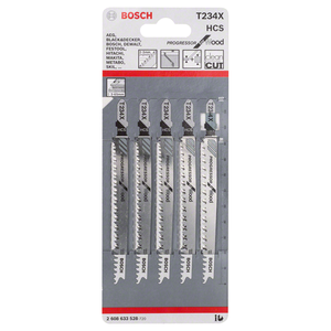Panza fierastraie verticale, pentru lemn, T234X PROGRESSOR, 117 mm, set 5 buc.