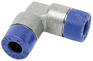 Racord automat push-in dublu tip ”L” pentru furtun de 8 mm, FIAC