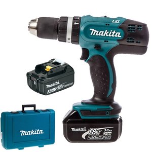 Masina de gaurit/insurubat cu percutie 18V, 2x3.0Ah, tip DHP453RFE