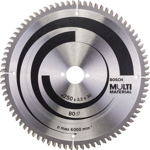 Disc pentru circular, 250 x 30 mm, 80 dinti, Multi Material