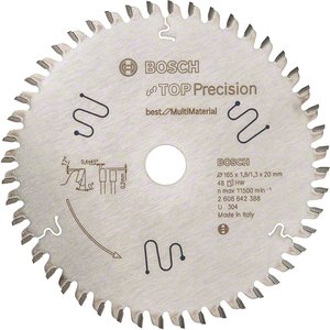 Disc pentru circular, 165 x 20 mm, 48 dinti, Top Precision Best Multi-Material