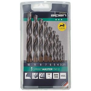 Set burghie metal Alpen, 10 buc., 1-10 mm