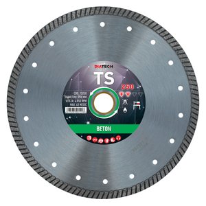 Disc diamantat continuu pentru beton, caramida, pavaj, TURBO, 250x25.4/30 