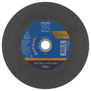 Disc abraziv pentru debitat/taiat metal, 230x22.2x3.0 mm A 24 P PSF