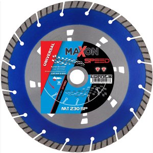 Disc diamantat segmentat 230x22.2x10 TURBO MAXON SPEED, pentru materiale de constructie si beton