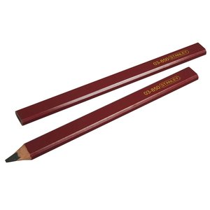 Creion tamplarie rosu, mina HB, 17.6 cm