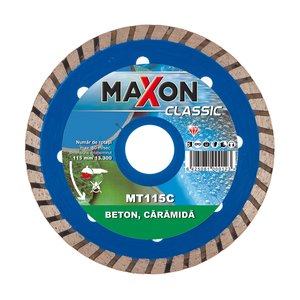 Disc diamantat continuu Maxon Turbo pentru beton, caramida, 115x22.2 mm