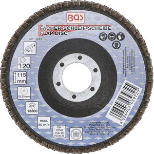 Disc de slefuire evantai/lamelar, Ø115 mm, K120