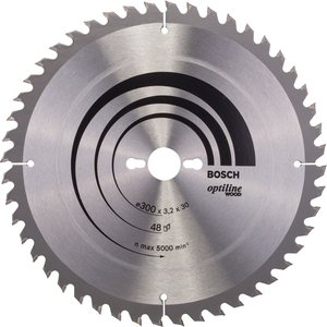 Disc (panza) pentru circular, 300 x 30 mm, 48 dinti, Optiline Wood