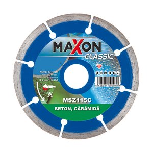 Disc diamantat MAXON segmentat pentru beton, caramida, 115x22.2 mm