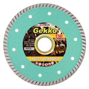 Disc diamantat GEKKO pentru gresie, fainta, granit, 150x25.4 mm