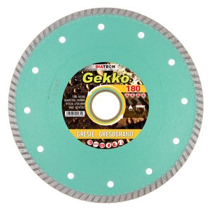 Disc diamantat GEKKO pentru gresie, fainta, granit, 180x25.4 mm