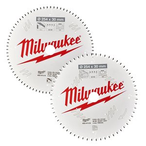 Set 2 panze pentru circular 254x30 - 60T/80T Milwaukee