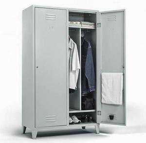 Dulap pentru vestiar PROJECT 2FFC AC (cu perete despartitor si suport pentru pantofi)