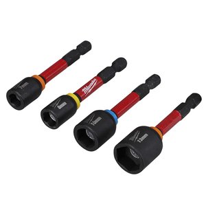 Set 4 chei tubulare magnetice de impact Milwaukee, pentru masini de insurubat, 1/4