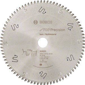 Disc pentru circular, 254 x 30 mm, 80 dinti, Top Precision Best Multi-Material