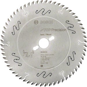 Disc placat pentru circular, 250 x 30 mm, 60 dinti, Top Precision Best for Wood