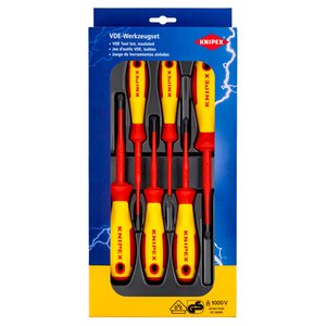 Set 6 surubelnite slim, KNIPEX, izolate VDE 1000V