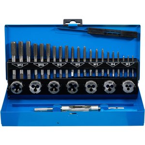Set tarozi si filiere BGS 901, M3 - M12, 32 piese