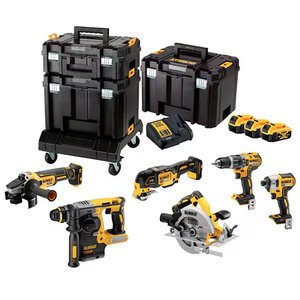 Set 6 Scule 18V XR: DCD796 , DCF887 , DCS355 , DCS570 , DCH273 , DCG405, 3x Acumulator DCB184, 1x Incarcator DCB132 in Trusa TSTAK II si TSTAK VI