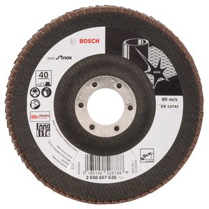 Disc slefuire evantai INOX, 125 mm, G40 