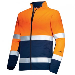 Jacheta reflectorizanta portocalie de lucru Uvex suXXeed Construction, marime XS