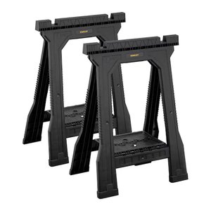 Set 2 capre pliabile din plastic, sarcina max. 362 kg, STANLEY