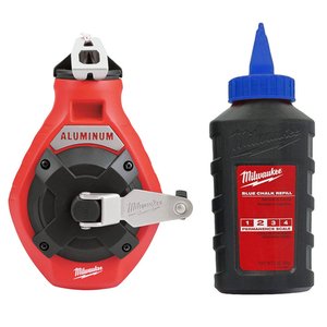 Trasor cu sfoara pentru creta, 30 m, creta albastra 85 g, Milwaukee tip Chalk Reel