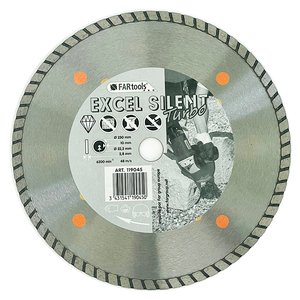 Disc diamantat FAR TOOLS pentru materiale de santier, 250x22.23x10 mm