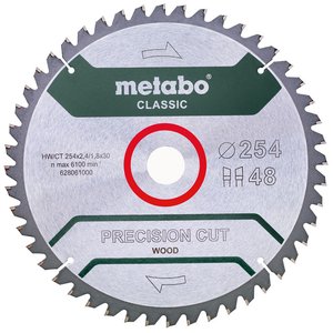 Disc placat pentru circular, 254 x 30 mm, 48 dinti