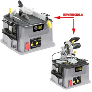 Fierastrau circular de banc reversibil basculant, FarTools TD1500, 1500W, disc 210 mm