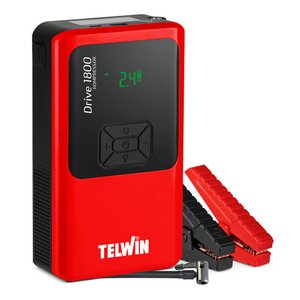 Robot de pornire portabil 12V Li-Po, multifunctional (include compresor aer) 5 moduri, Telwin DRIVE 1800 Kompresor 