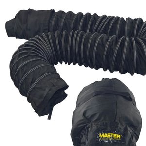 Tubulatura flexibila armata neagra, pentru incalzitor, PVC, 34 cm x 7.6 m, Master 