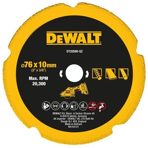 Disc diamantat DeWalt DT20590-QZ - 76x10x1 mm, multimaterial