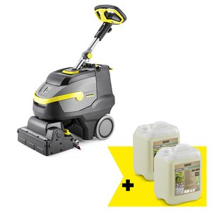 Masina de frecat-aspirat Karcher BR 35/12 C Bp Pack Go!Further, cadou: detergent pardoseala RM 69 N - 2 x 5 litri