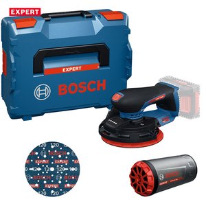 Slefuitor cu excentric si acumulatori 18V Li-Ion BOSCH EXPERT, 150 mm, L-BOXX, tip EXEX 18V-150-5 EXPERT SOLO