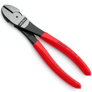 Cleste de forta KNIPEX cu taietura laterala si parghie mare, 180 mm, in blister