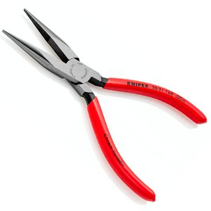 Cleste (patent) KNIPEX cu cioc lung semirotund, 160 mm, manere acoperite plastic