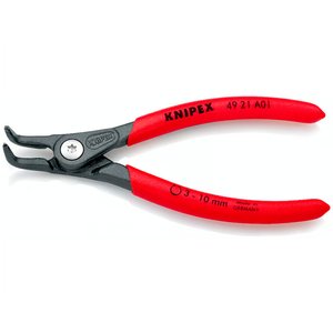 Cleste de precizie KNIPEX pentru inele de siguranță exterioare pe axe, Ø 3 - 10 mm, 130 mm, 100 g