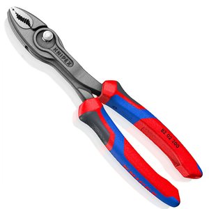 Cleste combinat KNIPEX TwinGrip cu prindere frontala si laterala, 200 mm, in blister