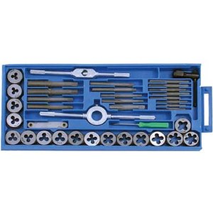 Set tarozi si filiere BGS 1894, M3 - M12 pas standard si fin, 40 piese