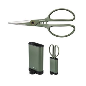 Foarfeca de precizie Fiskars Plant Care, pentru taieturi netede pe plante de apartament si flori, cu suport, 18.8 cm